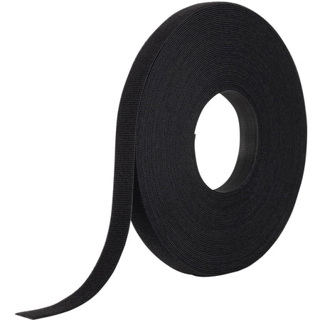 VELCRO® ONE-WRAP Tie Bulk Roll - Black - 75 ft Length - Hook & Loop