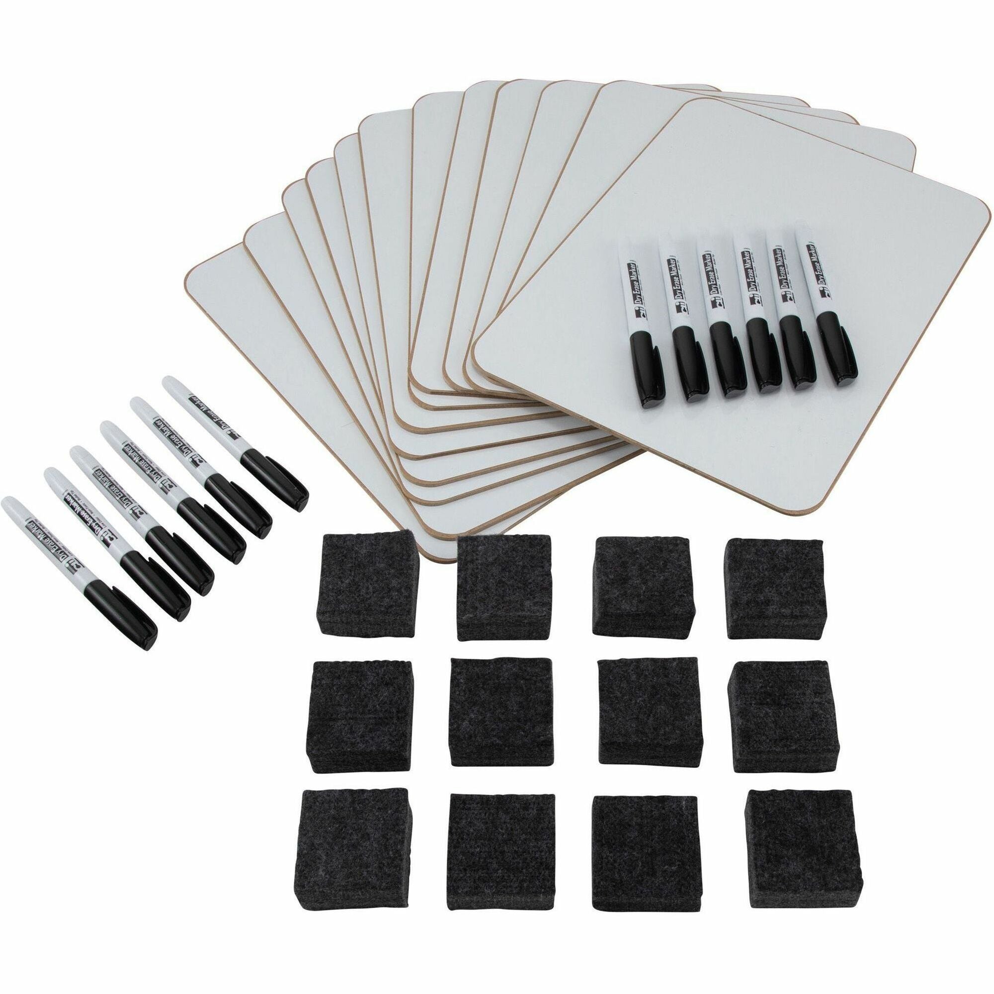 Charles Leonard Magnetic Lap Board Class Pack - Set of 12 Educational Whiteboards - Learning Boards & Supplies