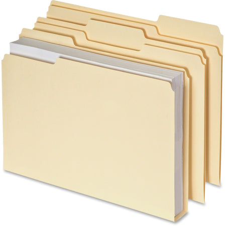 Pendaflex Double Stuff File Folders - 600 Sheet Capacity - Sturdy Manila - 50/Box - Top Tab