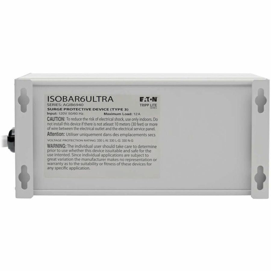 Tripp Lite Isobar Premium Surge Protectors - Gray 6 Outlets - Reliable Protection - Power Cords &