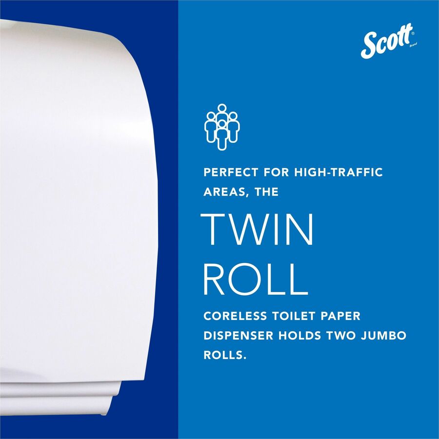 Scott Essential Coreless Jumbo Roll Toilet Paper Dispenser - Front