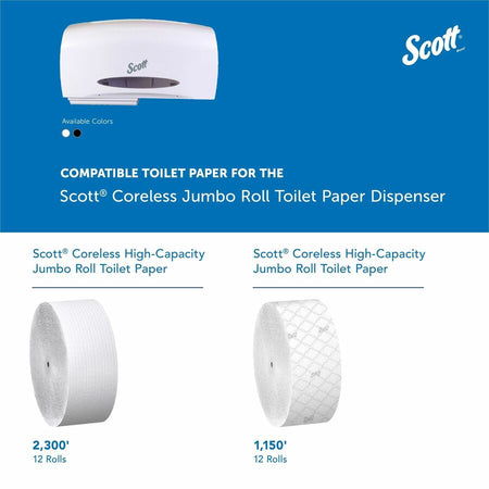 Scott Essential Coreless Jumbo Roll Toilet Paper Dispenser - Rear