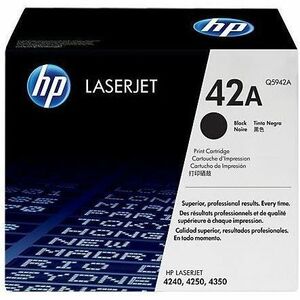 HP 42A (Q5942A) Original Standard Yield Laser Toner Cartridge - Single Pack - Black - 1 Each - Large