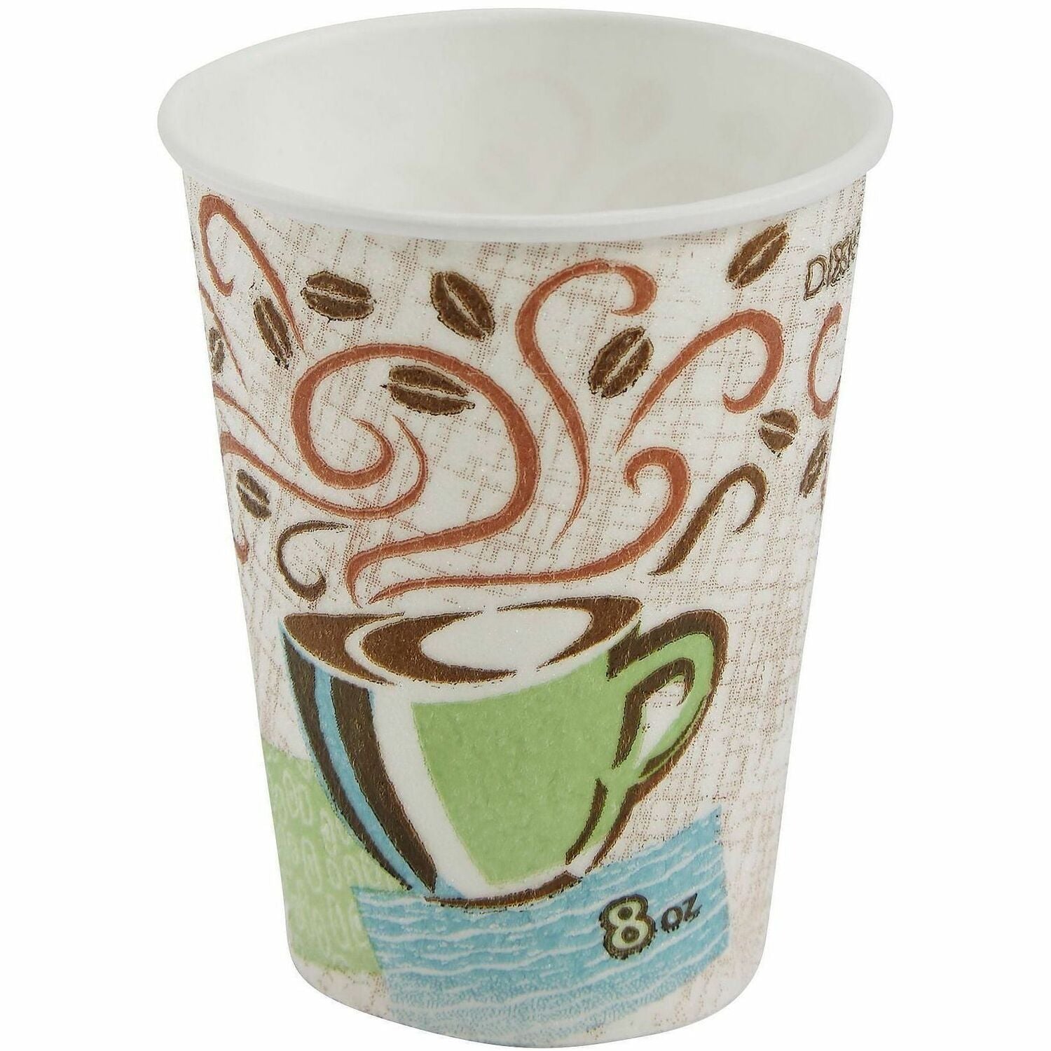 Dixie PerfecTouch 8 oz Insulated Paper Hot Coffee Cups by GP Pro - 1500