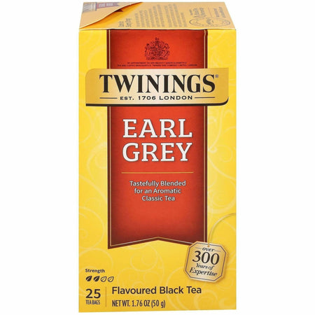 Twinings of London Earl Grey Black Tea Bag - Black Tea - 25 Cup - 25 / Box