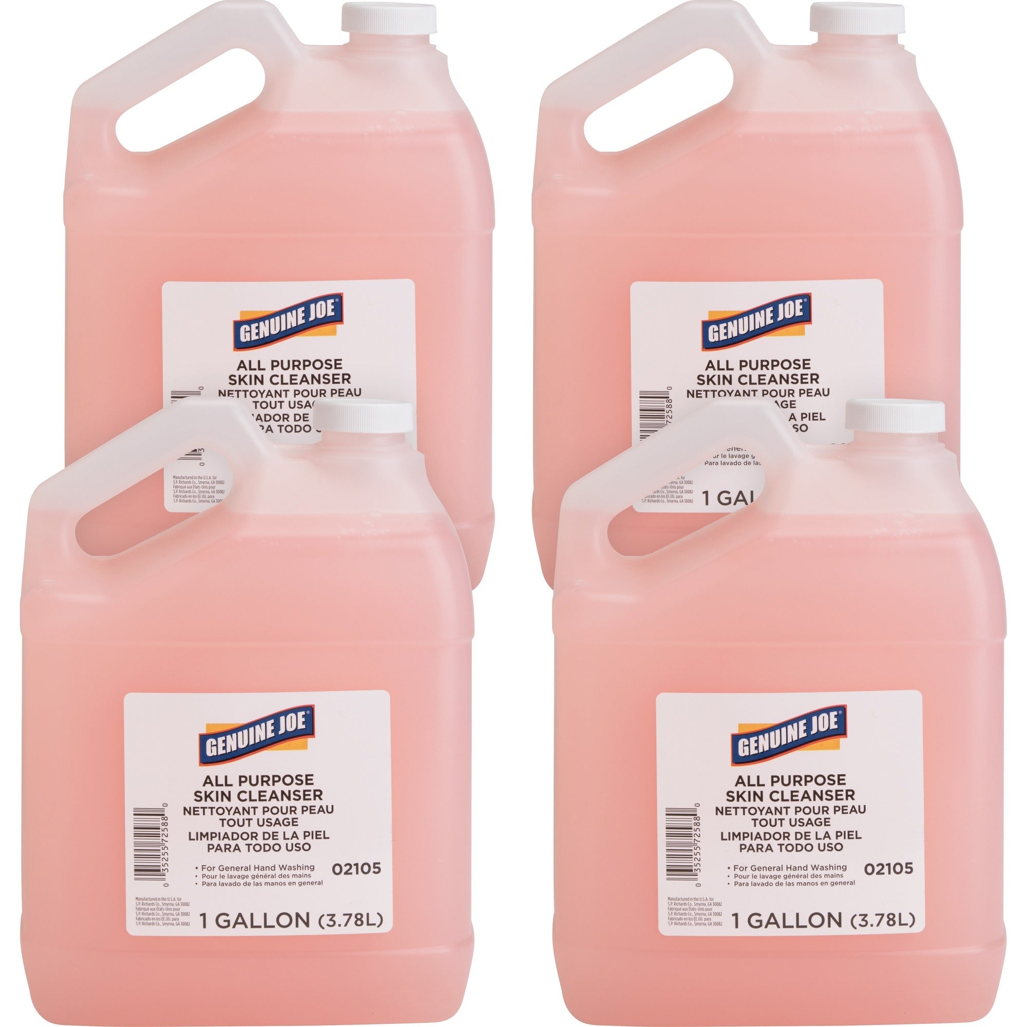 Genuine Joe All Purpose Skin Cleanser: 1 gal Pink 4/Carton - Hand Soaps/Cleaners