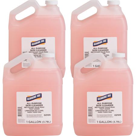 Genuine Joe All Purpose Skin Cleanser: 1 gal Pink 4/Carton - Hand Soaps/Cleaners