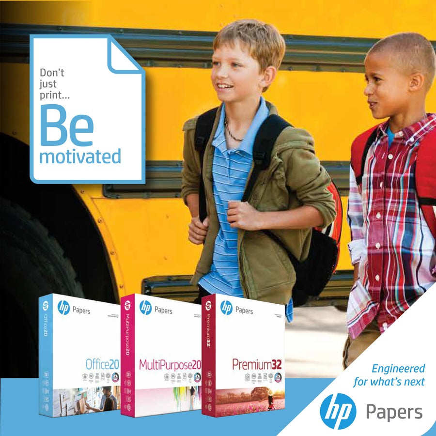 HP Papers Multipurpose20 Copy Paper - White - 96 Brightness - Letter - 8 1/2" x 11" - 20 lb Basis Weight - Smooth - Quick Drying, Smear Resistant - White - 500 Sheets per Ream - 10 / Carton