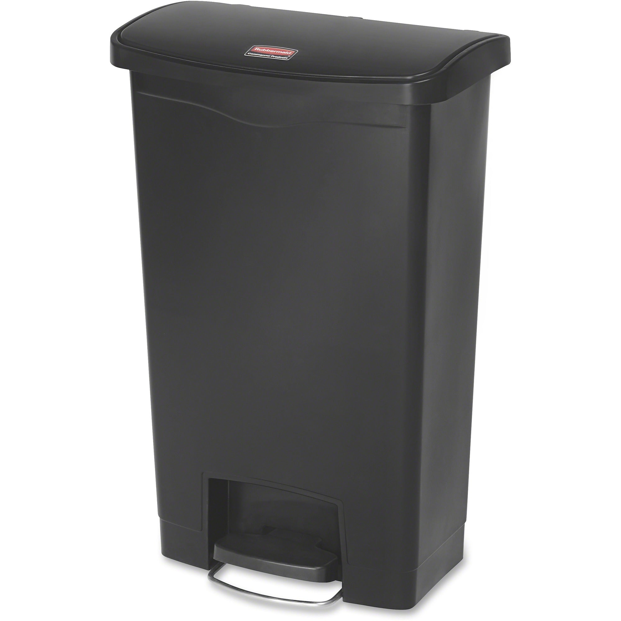 Rubbermaid Commercial Slim Jim 13G Front Step Can - 13 gal Capacity - Waste Containers & Lids