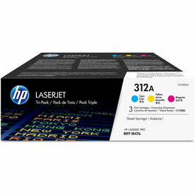 HP 312A (CF440AM) Original Standard Yield Laser Toner Cartridge - Tri-pack - Cyan, Magenta, Yellow - 1 Carton - 2000