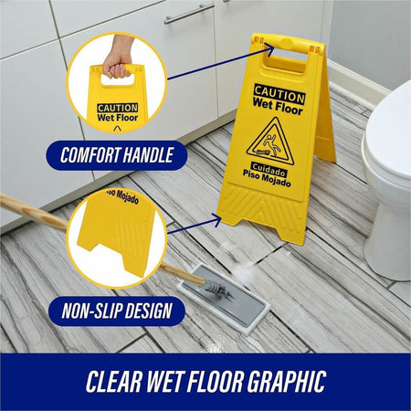 Genuine Joe Universal Graphic Wet Floor Sign - Alternate-Image2