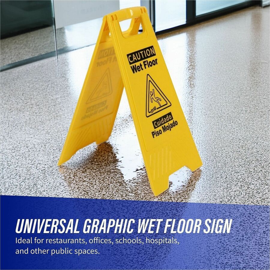 Genuine Joe Universal Graphic Wet Floor Sign - Alternate-Image1