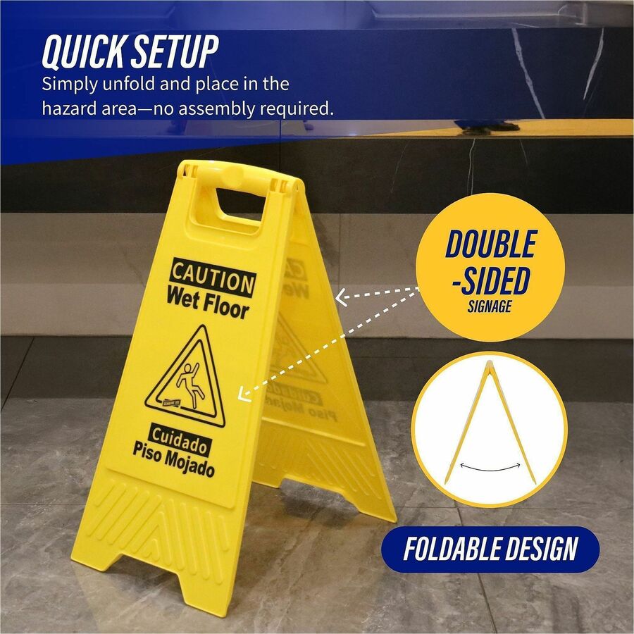 Genuine Joe Universal Graphic Wet Floor Sign - Alternate-Image3