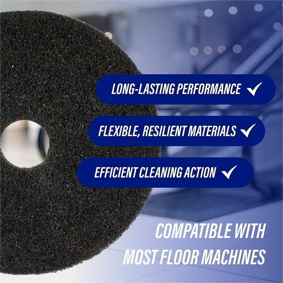 Genuine Joe Black Floor Stripping Pad - Alternate-Image7
