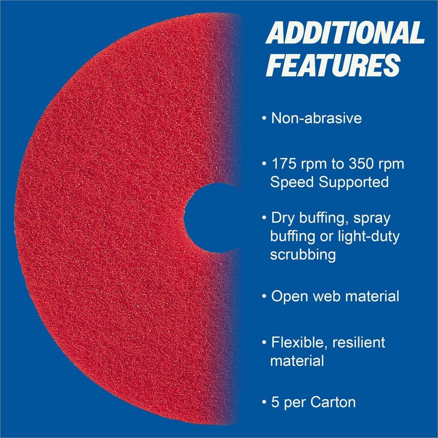 Genuine Joe Red Buffing Floor Pad - Alternate-Image1