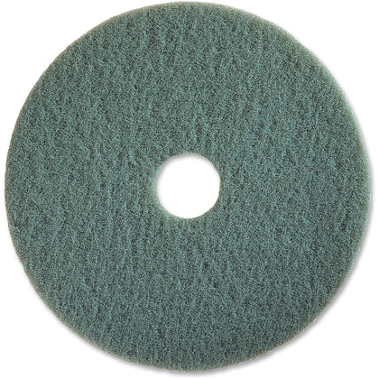 Genuine Joe High-speed Floor Pad - 20" Diameter x 1" Thickness - Polishing, Floor - 1000 rpm to 3000 rpm Speed Supported - Flexible, Resilient, Soft, Dirt Remover - Fiber - Aqua - 5 / Carton