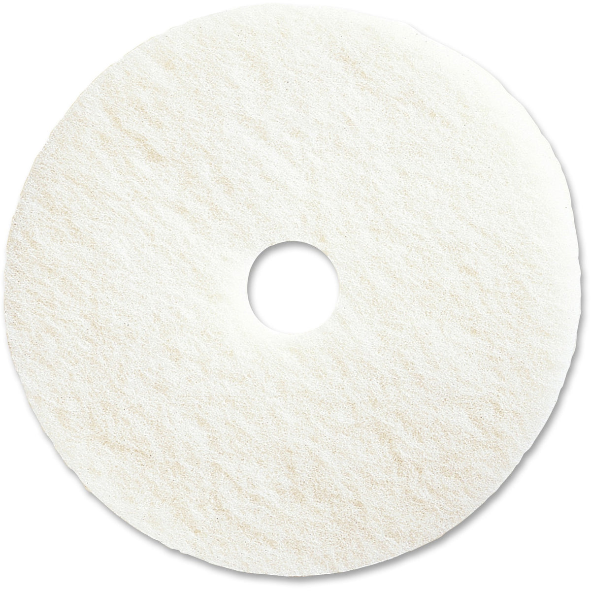 Genuine Joe 20" Super White Floor Pad - 20" Diameter x 1" Thickness - Floor - 1000 rpm to 3000 rpm Speed Supported - Resilient, Flexible, Soft, Durable, Long Lasting - Fiber - White - 5 / Carton