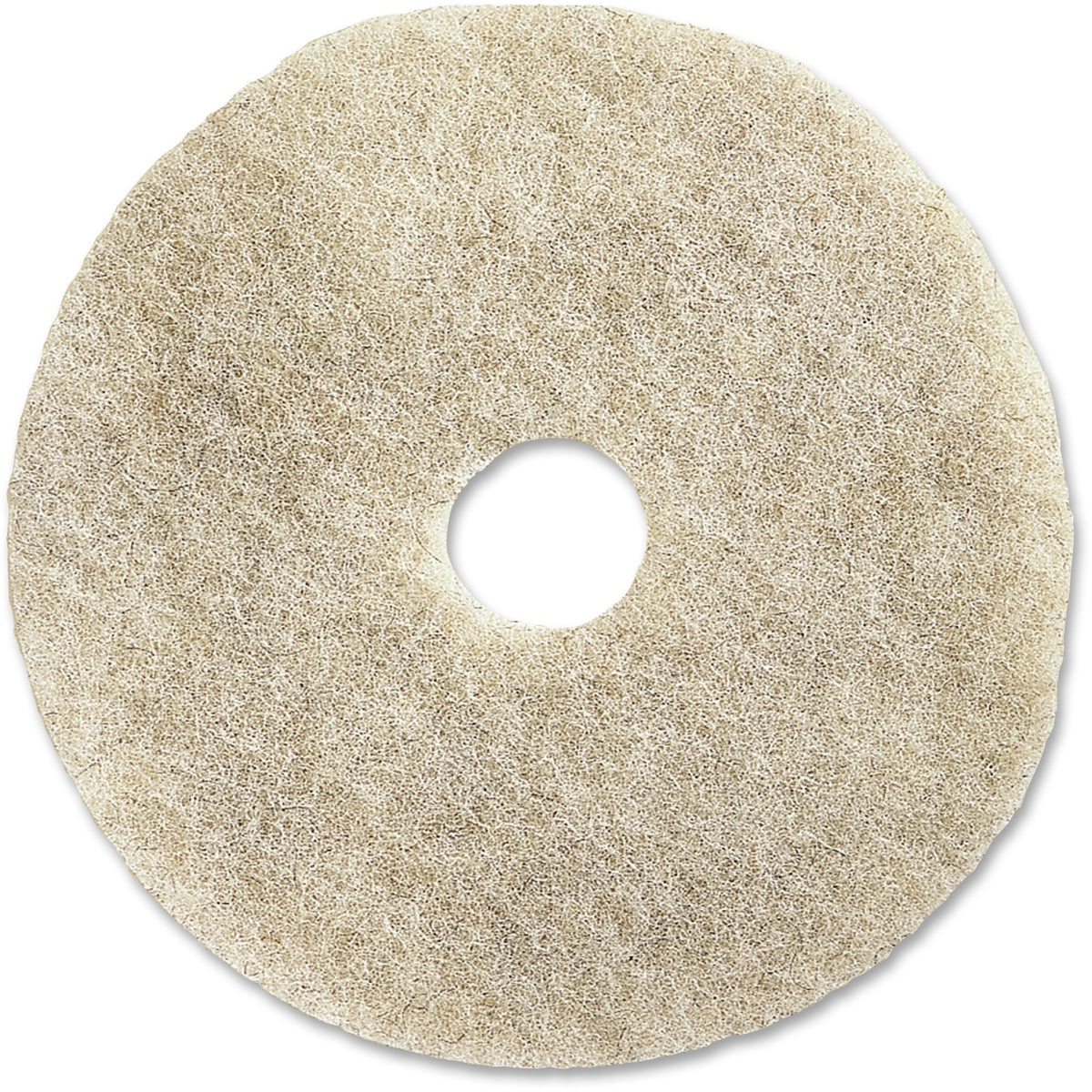 Genuine Joe 20" Natural Light Floor Pad - 20" Diameter x 1" Thickness - Buffing, Floor - 1500 rpm to 3000 rpm Speed Supported - Flexible, Resilient, Soft, Non-abrasive, Dirt Remover - Fiber, Resin - Natural - 5 / Carton