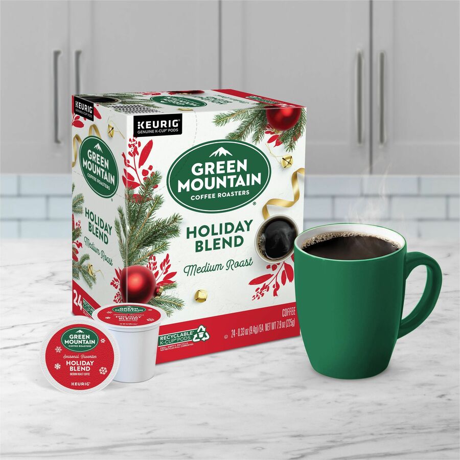 Green Mountain Coffee Roasters® K-Cup Holiday Blend Coffee - Regular - Medium - 24 K-Cup - K-Cup - 24 / Box