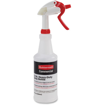 Rubbermaid Commercial Trigger Spray Bottle - Suitable For Cleaning - Heavy Duty - 9.6" Height x 3.4" Width - Clear - 1 Each