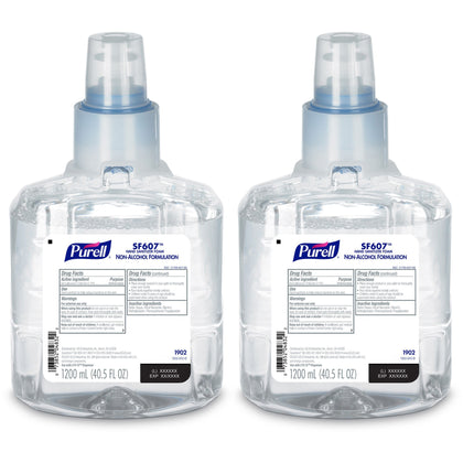 PURELL® Hand Sanitizer Foam Refill - Fragrance-free Scent - 1.27 quart - Pump Bottle Dispenser - Kill Germs - Hand - Clear - Anti-irritant, Fragrance-free, Dye-free, Recyclable, Lockable - 1 Each