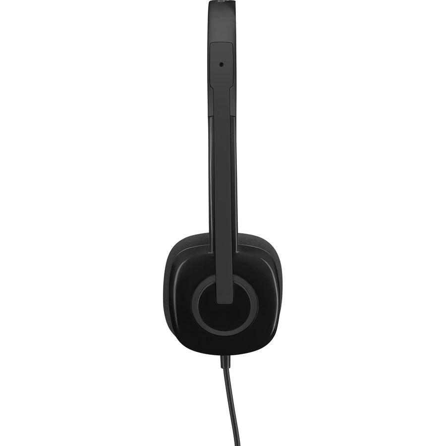 Logitech Stereo Headset H151 - Stereo - Mini-phone (3.5mm) - Wired - 22 Ohm - 20 Hz to 20 kHz - Over-the-head - Binaural - Supra-aural - 5.90 ft Cable - Noise Canceling - Black