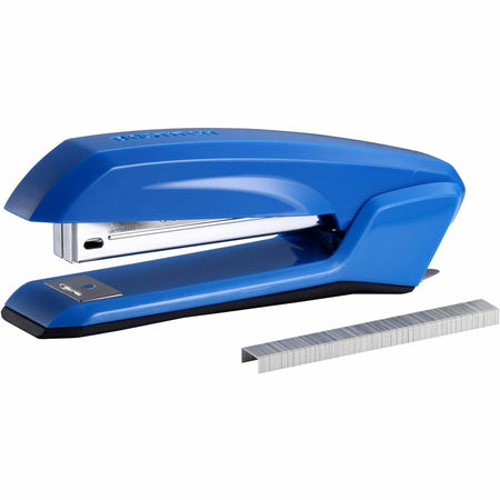 Bostitch Ascend Stapler - Staples Upto 20 Sheet - Holds Upto 210 Staple - Full Strip - Staple Size: 0.25" - 3.62" Throat Depth - Top Loading - Blue - Plastic - 1 Each