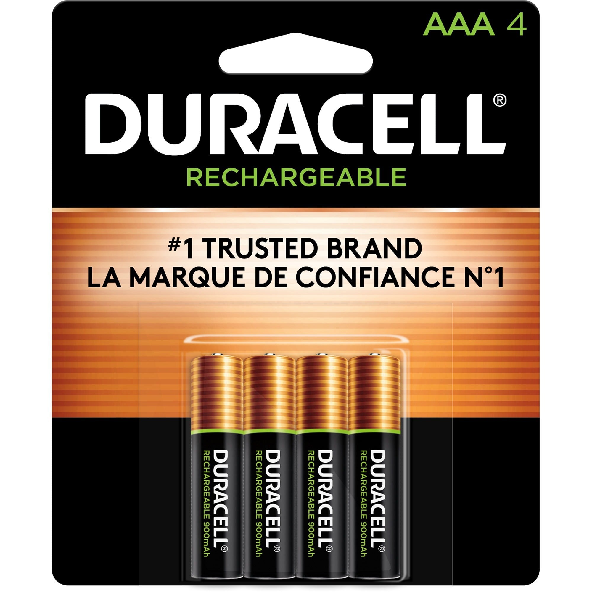 Duracell AAA Rechargeable Batteries - For Gaming Controller, Flashlight, Monitoring Device - Battery Rechargeable - AAA - 4/Pack - 1 Each