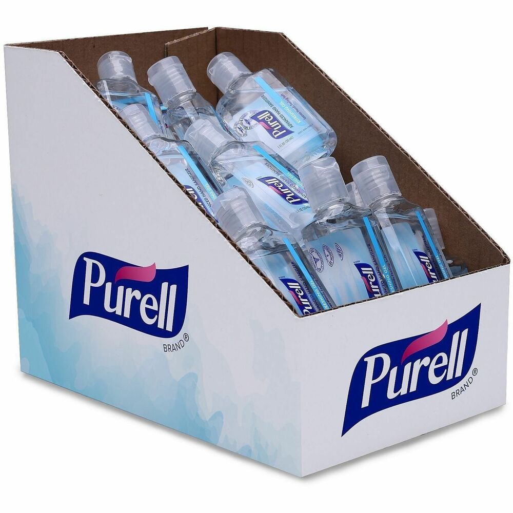 PURELL® Hand Sanitizer Gel - 1 fl oz - Kill Germs - Hand, Skin - Clear - 36 / Carton