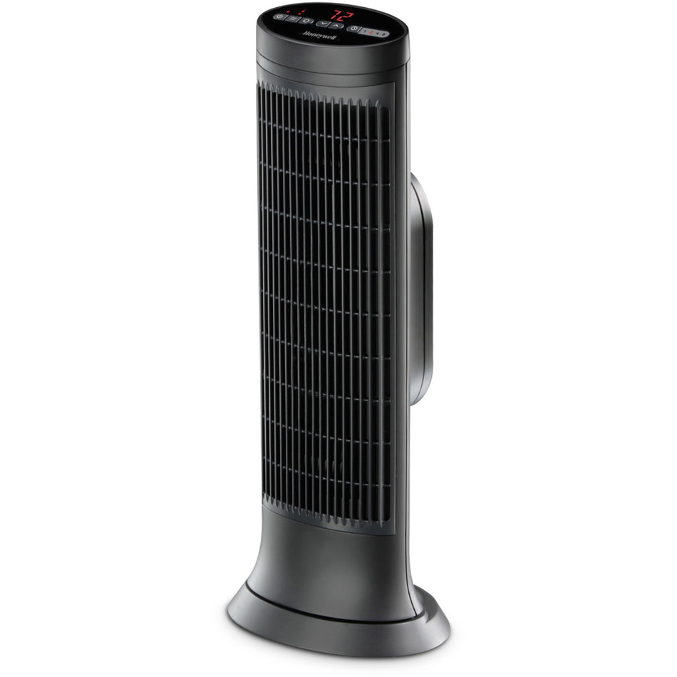 Honeywell Digital Ceramic Tower Heater - Ceramic - Electric - 1500 W - 2 x Heat Settings - Timer - 1500 W - Oscillation - Indoor - Tower - Dark Gray