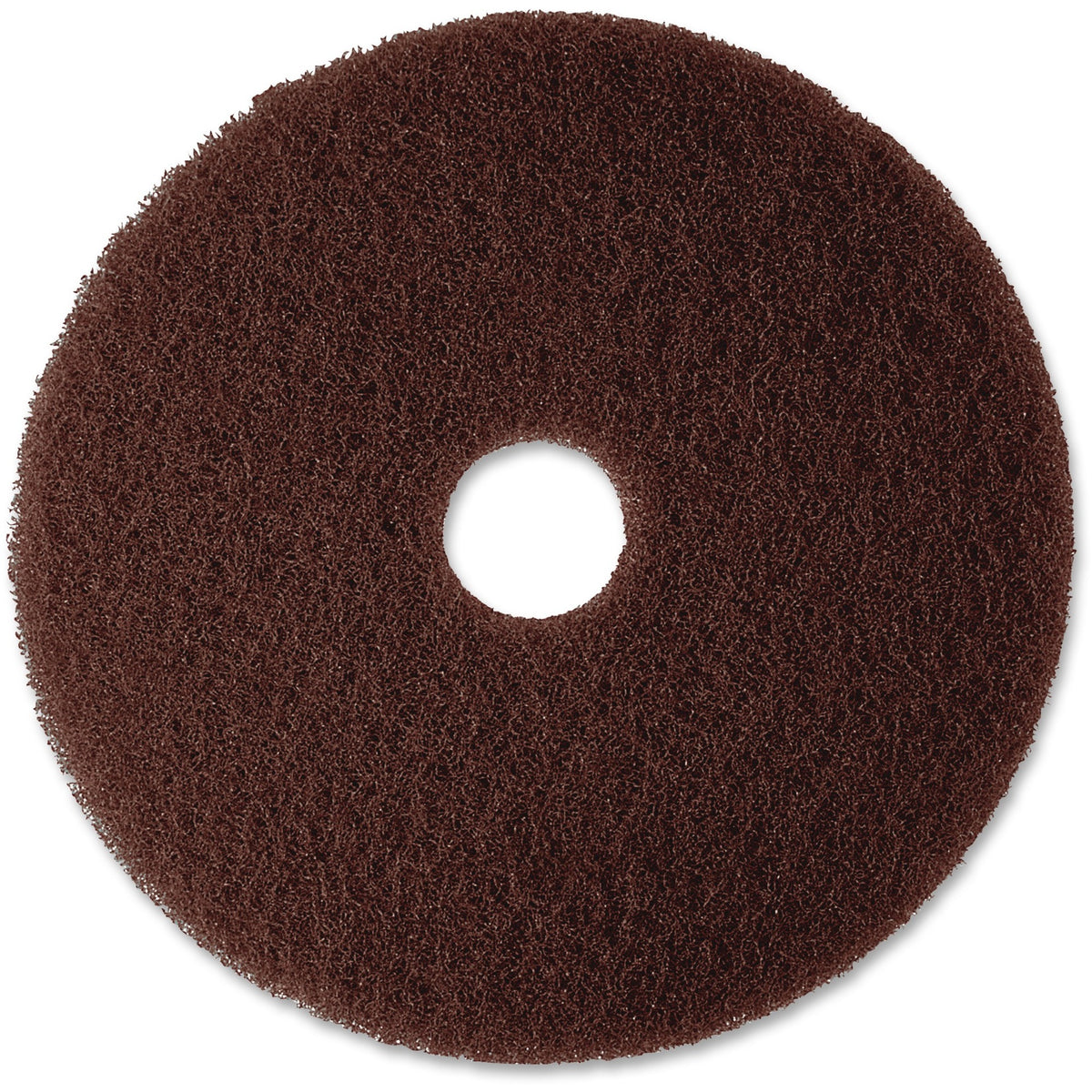 3M Brown Stripper Pad 7100 - 20" Diameter - Fiber - Brown - 5 / Carton