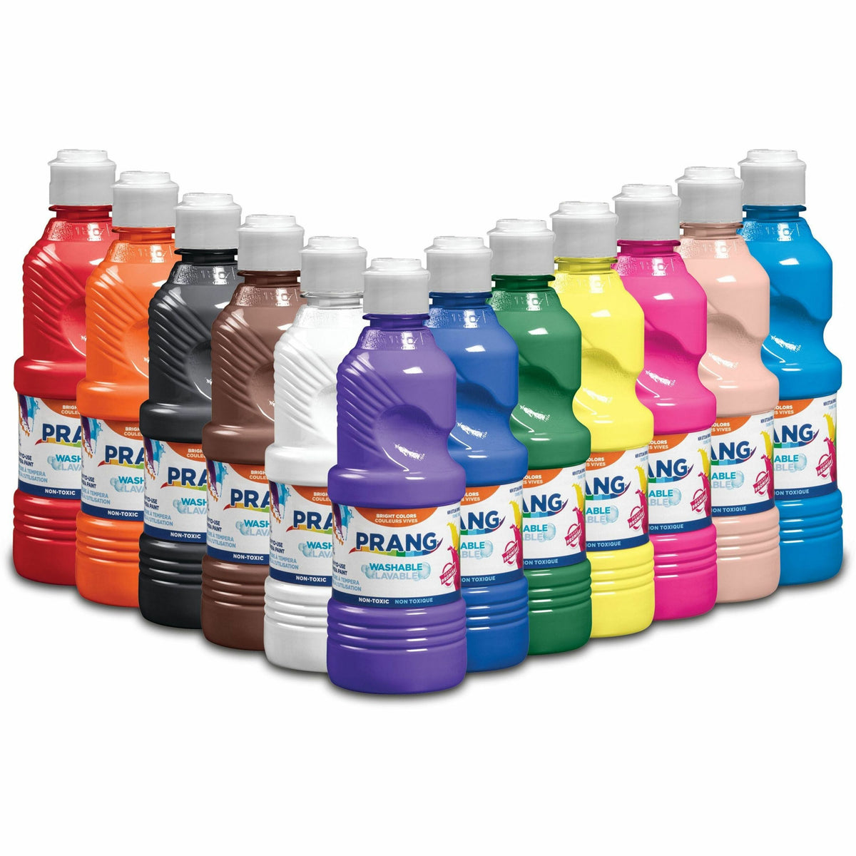 Prang Ultra-washable Tempera Paint - Assorted - 16 oz - Washable - 12 / Set