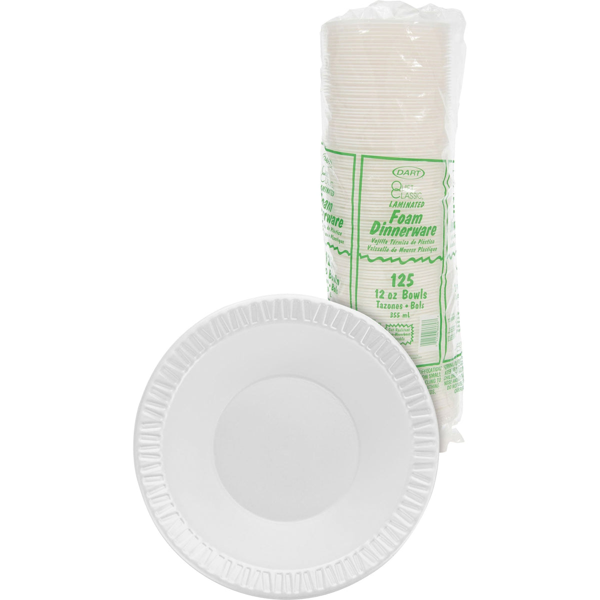 Dart Quiet Classic 12 oz Foam Bowls - 125/Pack