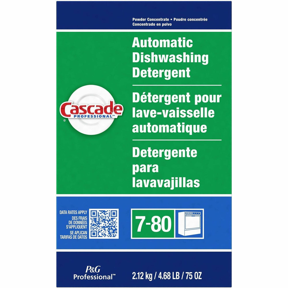 Cascade Professional Dishwasher Detergent Powder - Fresh Scent - 75 oz - Dish/Dishwasher Detergents