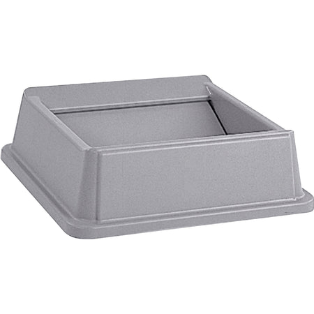 Rubbermaid Commercial Untouchable Swing Top - Gray - 1 Each - Waste Containers & Lids