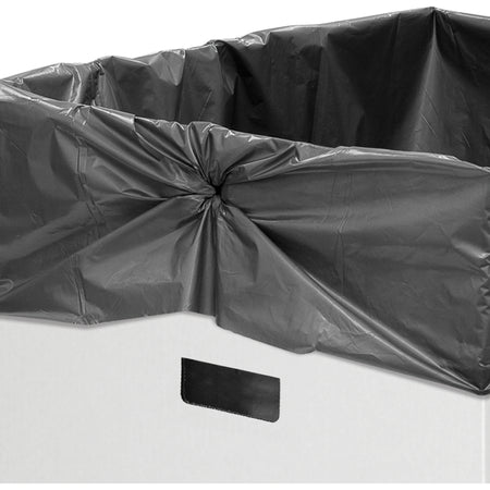Bankers Box Recycling Bins: 50 gal 18x18x36 Corrugated Paper White/Green - 10/Pack - Bins