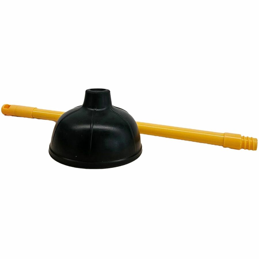 Genuine Joe Value Plus Plunger - 5.75" Cup Diameter - 23" Length - Yellow - Toilet, Drain, Pipe
