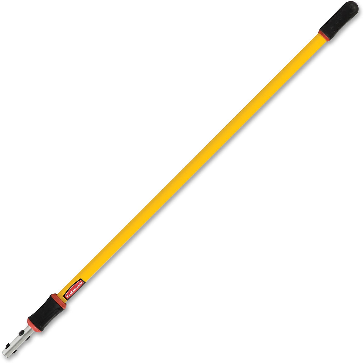Rubbermaid Commercial 4'-8' Quick Connect Extension Pole - 96" Length x 1.40" Diameter - Yellow - Aluminum - 1 Each