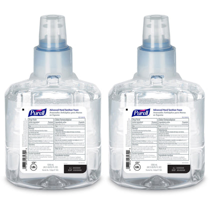 PURELL® Hand Sanitizer Foam Refill - Clean Scent - Kills Germs - 2/Carton - Sanitizers