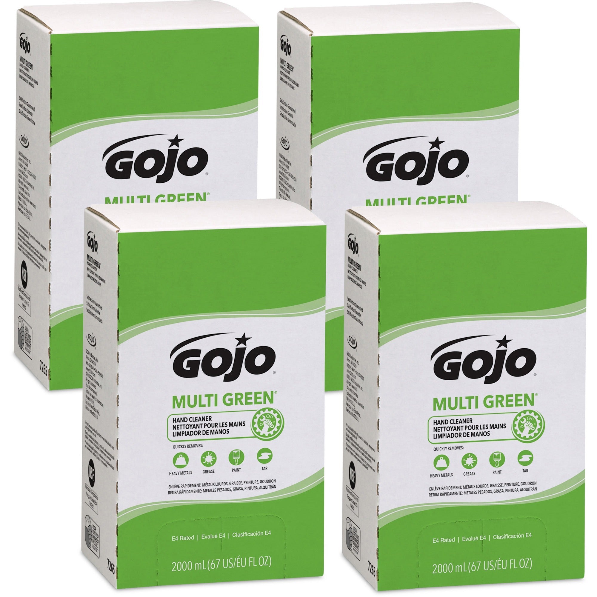 Gojo® Multi Green Hand Cleaner - Citrus Scent - 2.11 quart - Soil Remover, Dirt Remover, Kill Germs - Hand - Green - Non-abrasive - 4 / Carton