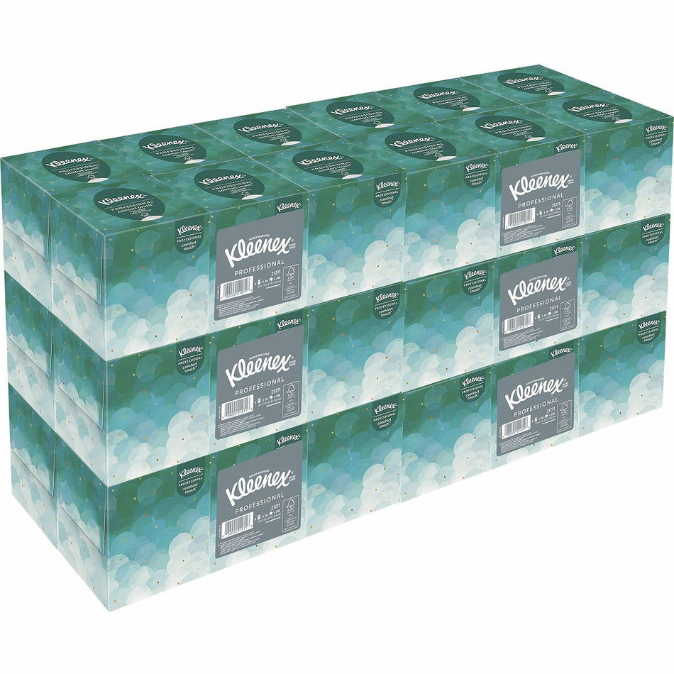 Kleenex Professional Facial Tissue Cube for Business - 2 Ply - White - PaperBox - 90/Box - 36 / Carton