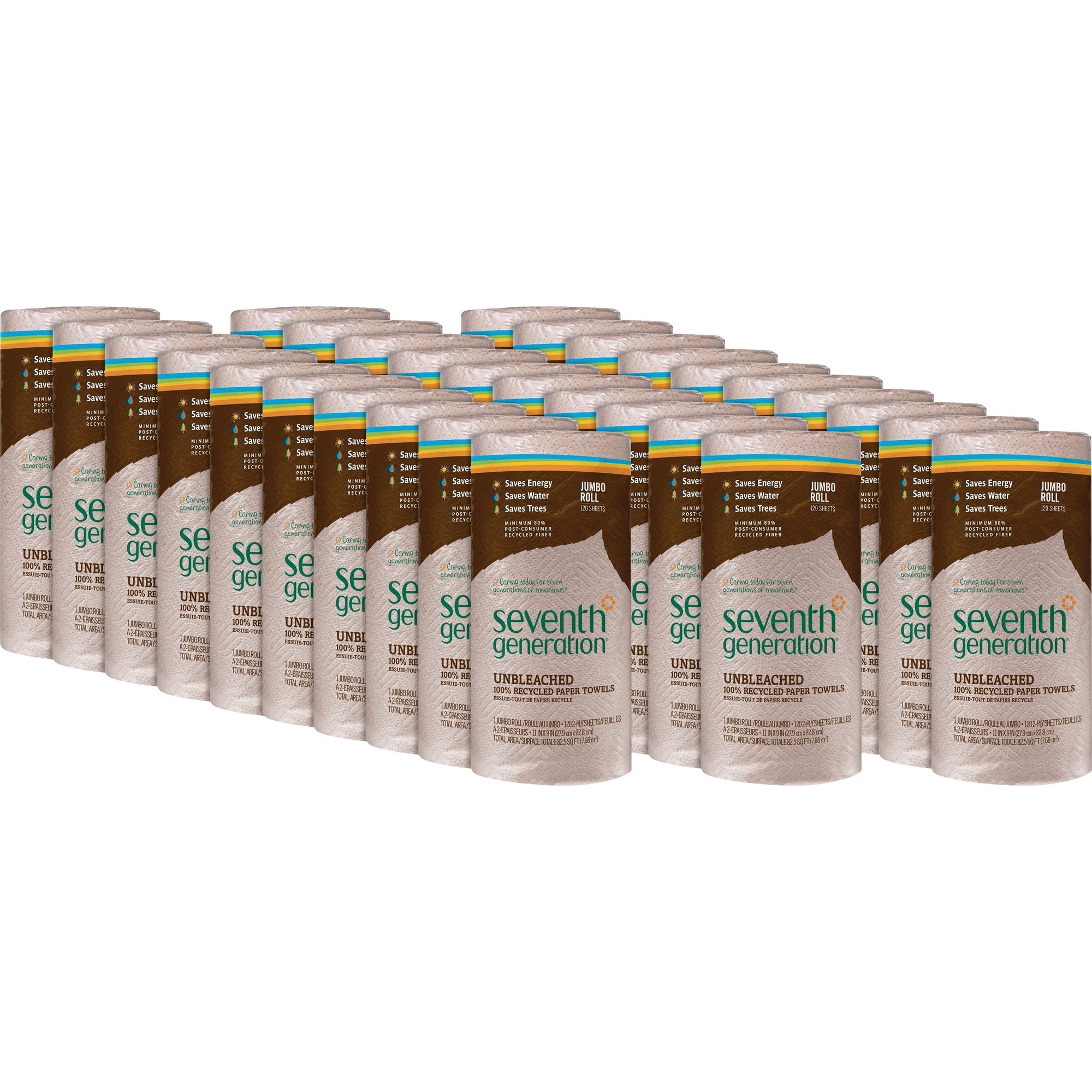 Seventh Generation Paper Towels: 100% Recycled 2-Ply 120 Sheets/Roll - Towels