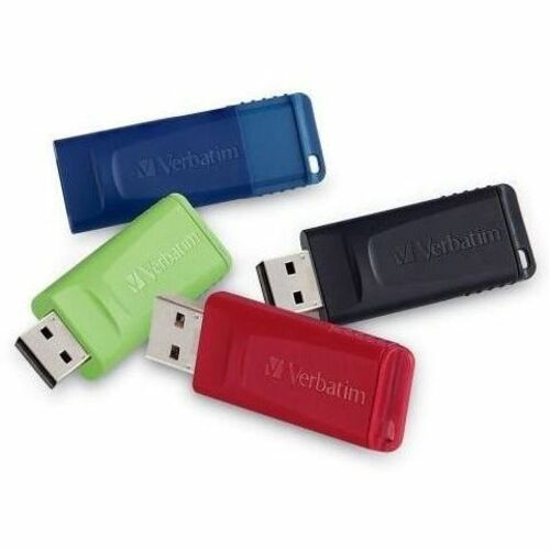 Microban 16GB Store 'n' Go USB Flash Drive - 4pk - Red, Green, Blue, Black - 16 GB - USB 2.0 Type A - Lifetime Warranty - 4 / Pack - TAA Compliant