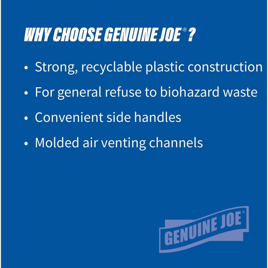 Genuine Joe Heavy-Duty Trash Container - Alternate-Image2