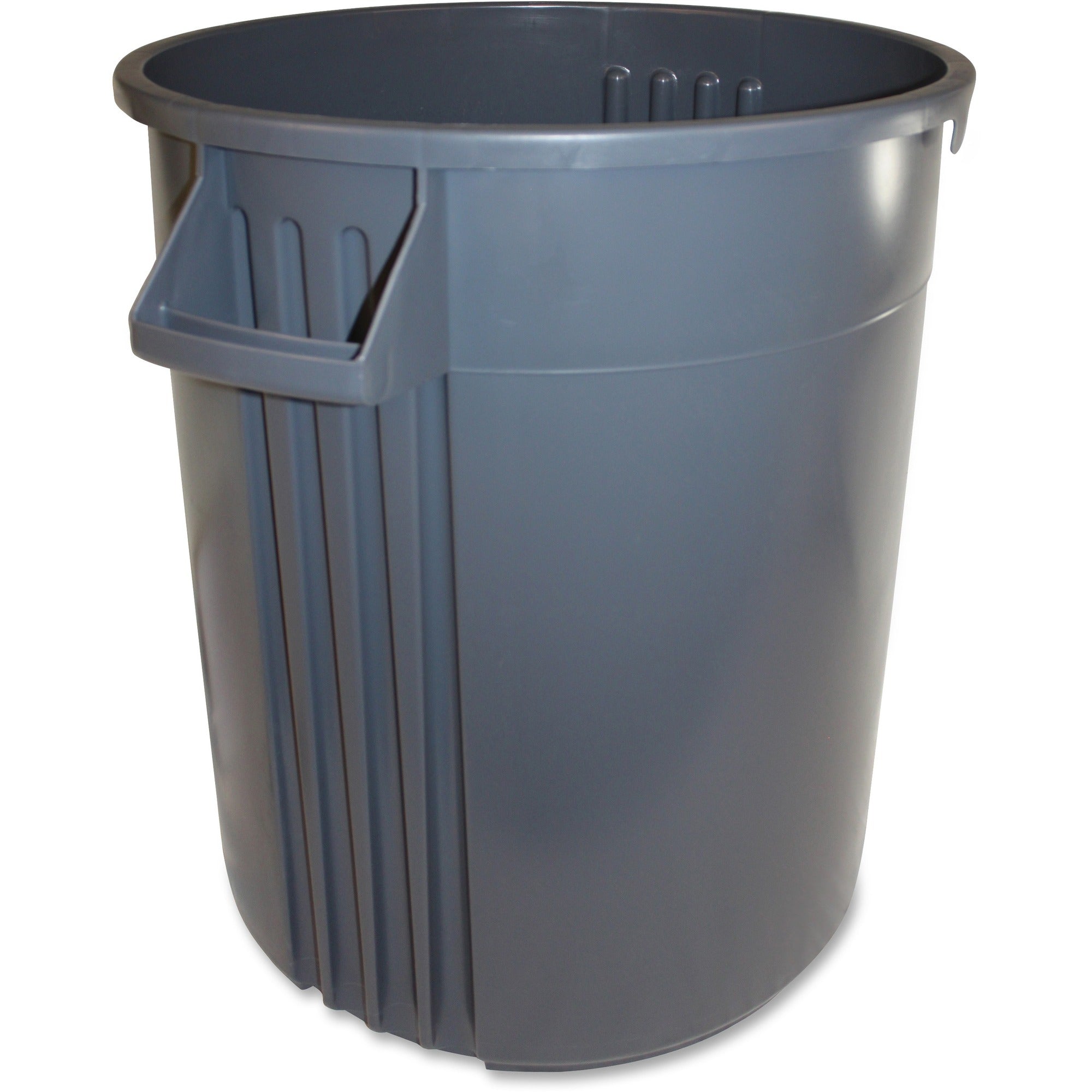 Gator Plus 32-Gallon Vented Container: Crush Resistant Round Bin - Waste Containers & Lids