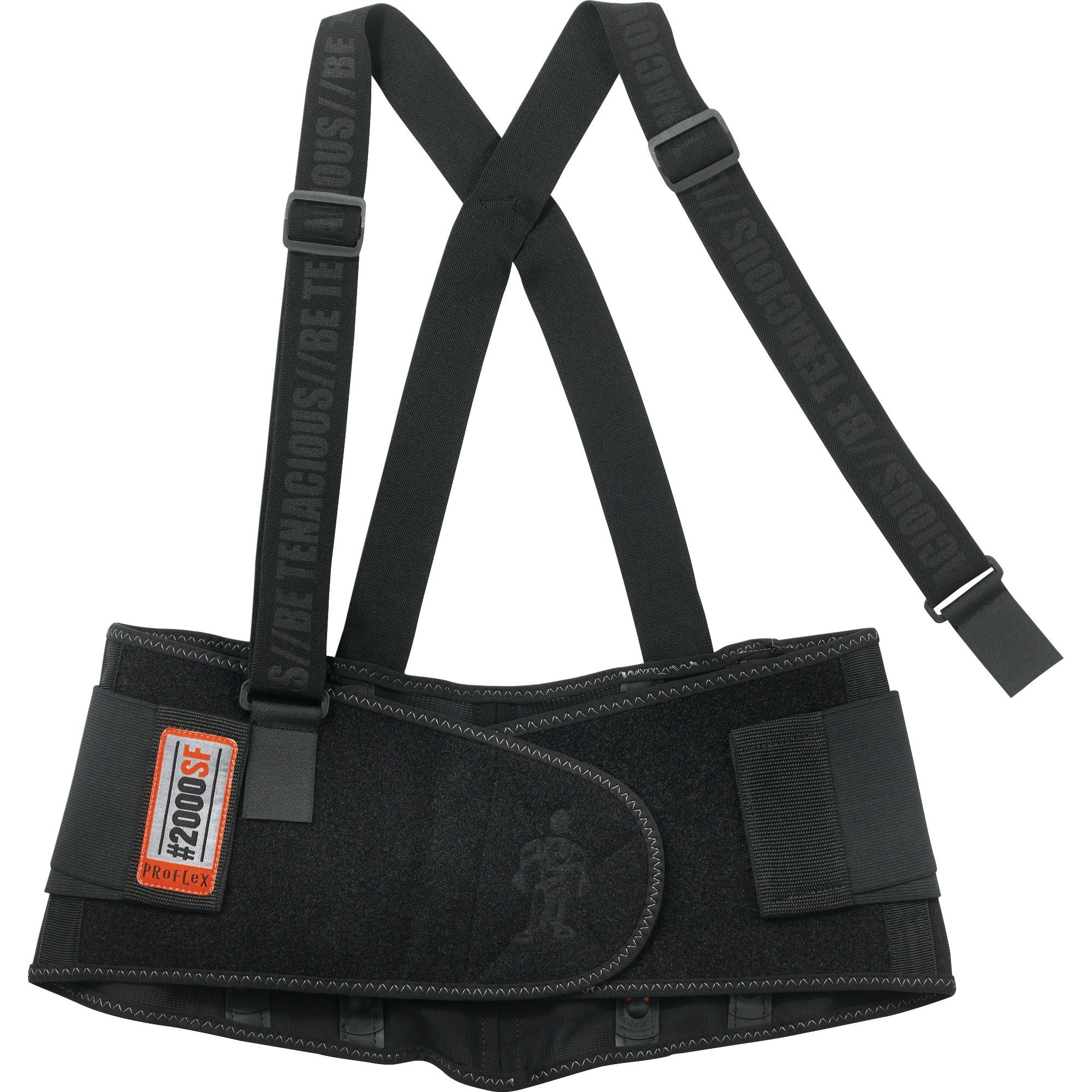 Ergodyne ProFlex High-performance Back Support - 30" to 34" Waist Size - Strap Mount - Black - 1 Each