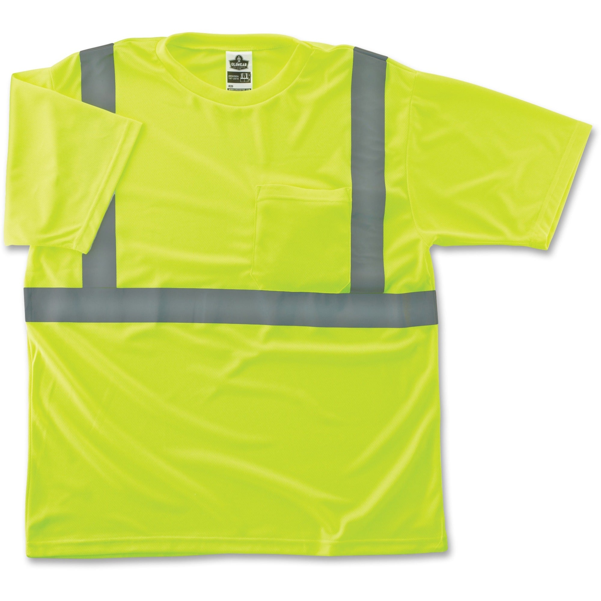 Ergodyne Class 2 Reflective Lime T-Shirt - Large Size