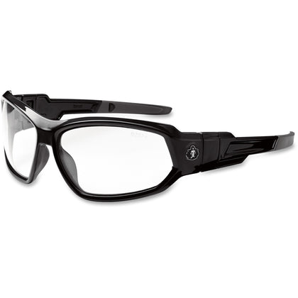 Ergodyne Skullerz Loki Safety Glasses - Clear Lens UV Protection - Black Frame Anti-fog Non-slip - Protective Gear