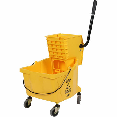 Genuine Joe 35-quart Side Press Mop Bucket & Wringer Combo - Left