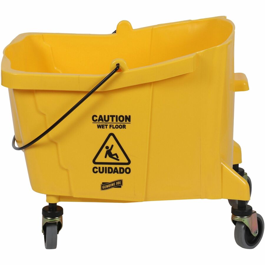 Genuine Joe 35-quart Side Press Mop Bucket & Wringer Combo - Bottom